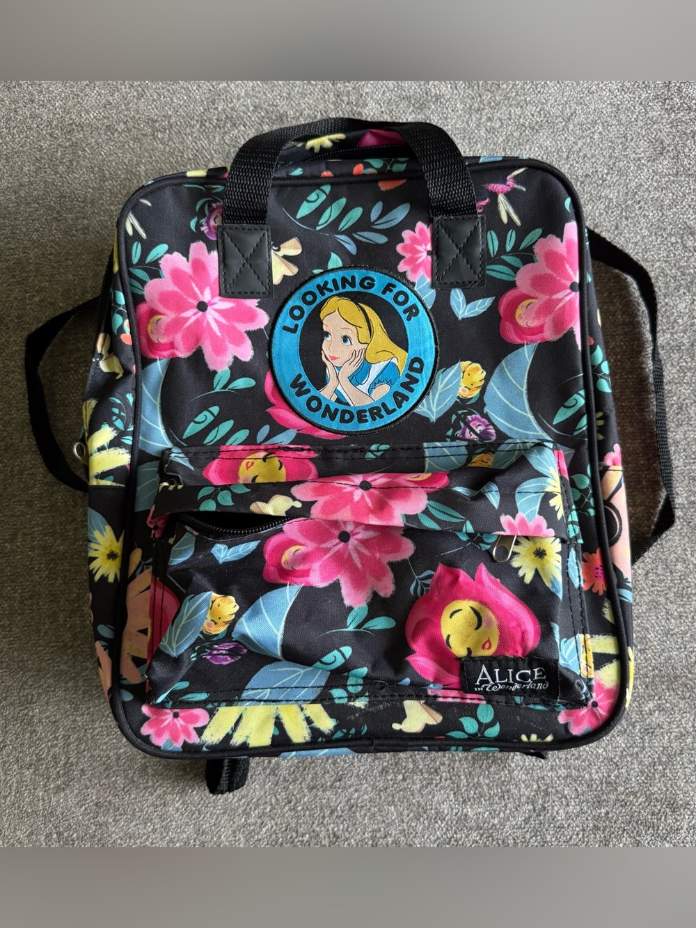Loungefly Disney Alice In Wonderland Floral Mini Briefcase Backpack